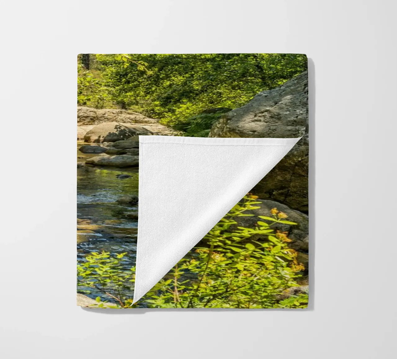 Mountain Stream beach towel by Curious Collections by Marielle Leenders