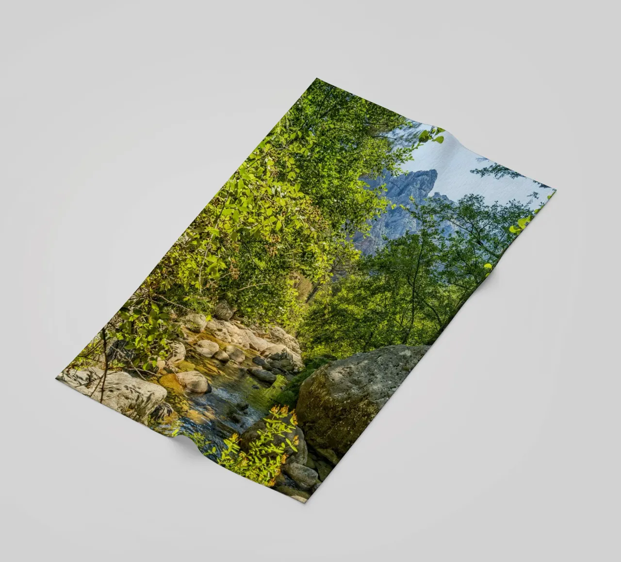 Mountain Stream beach towel by Curious Collections by Marielle Leenders