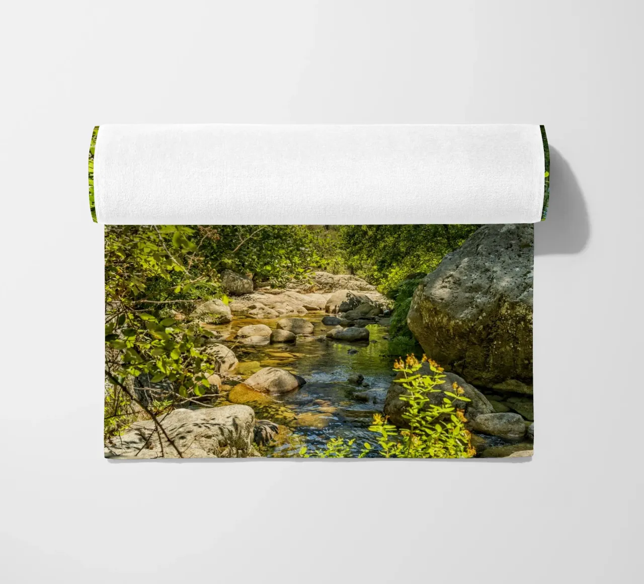 Mountain Stream beach towel by Curious Collections by Marielle Leenders