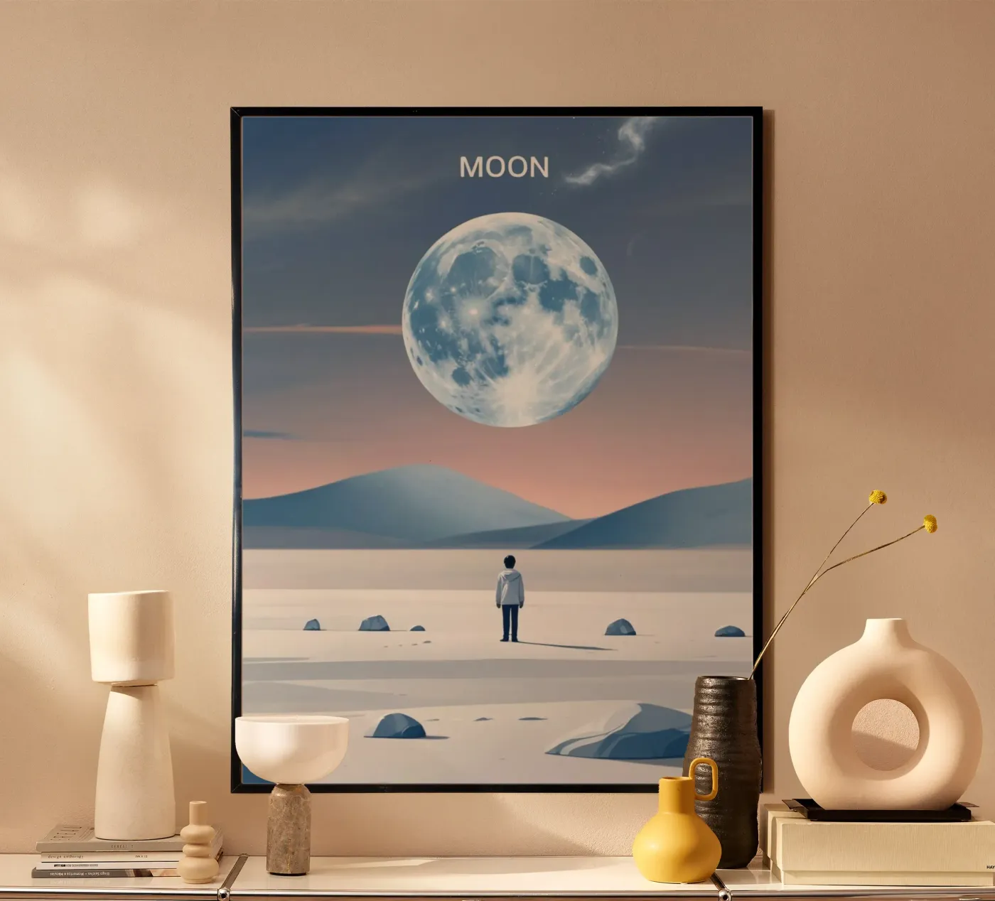 Looking a MOON poster by SONN DECO