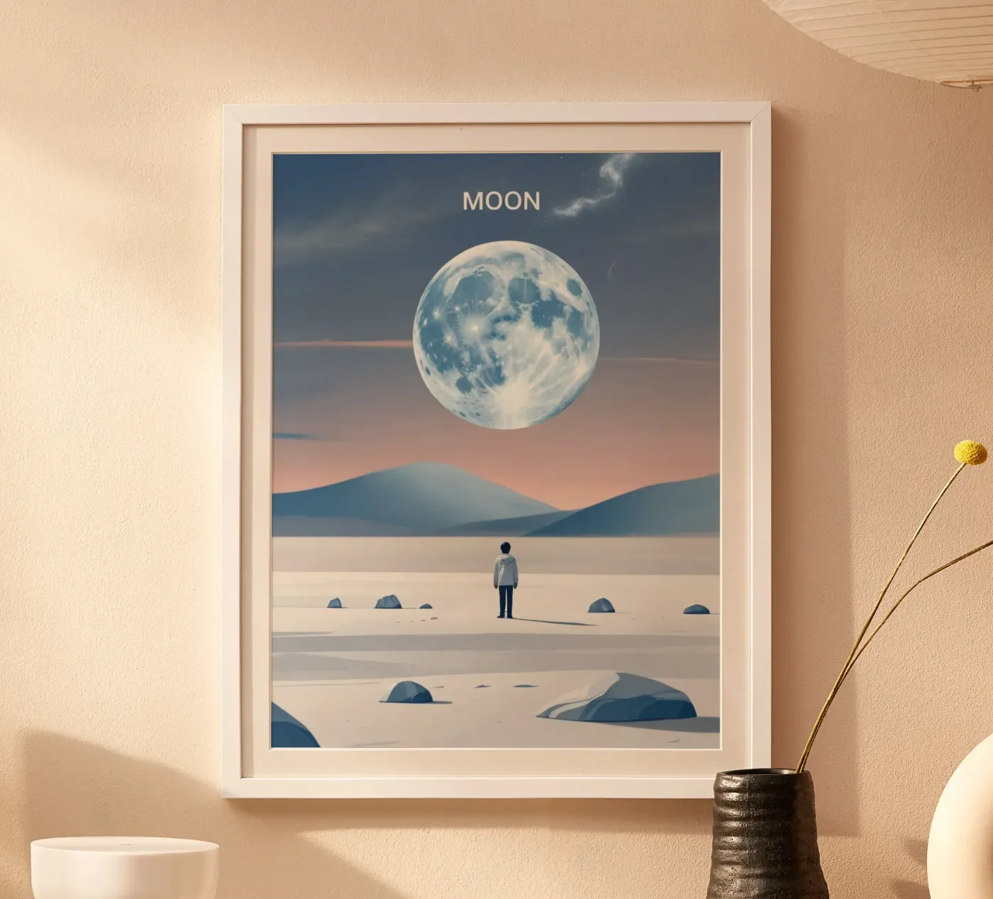 Looking a MOON poster by SONN DECO