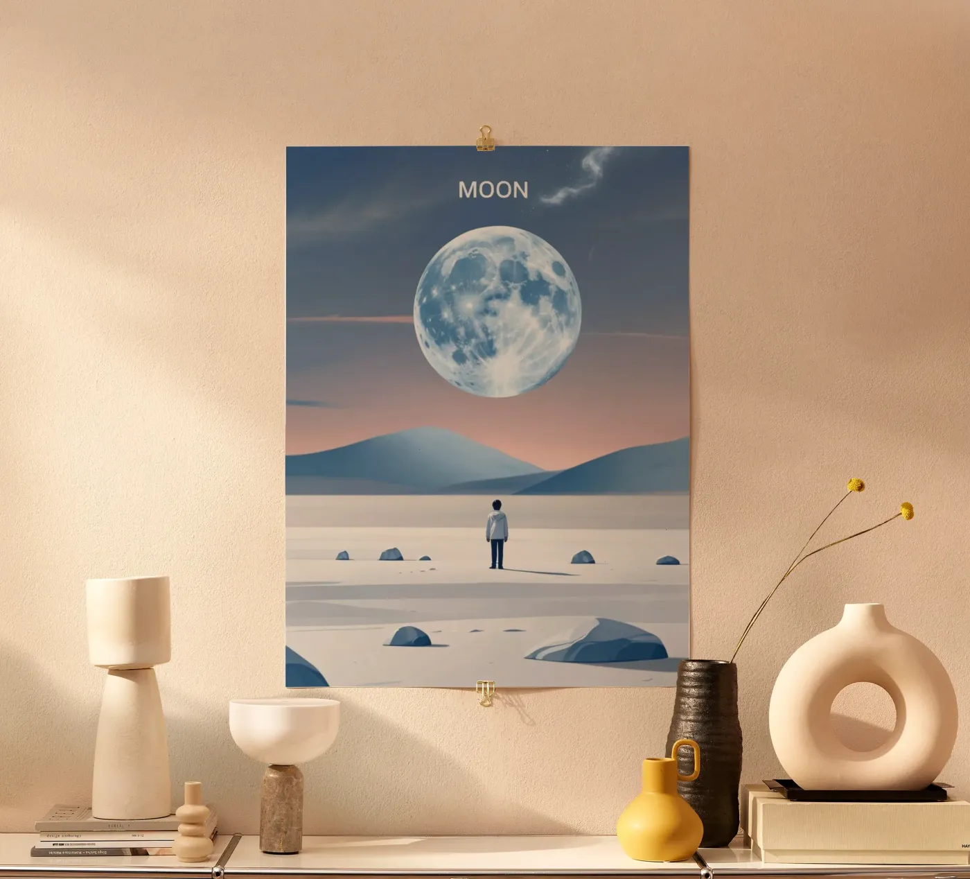 Looking a MOON poster by SONN DECO