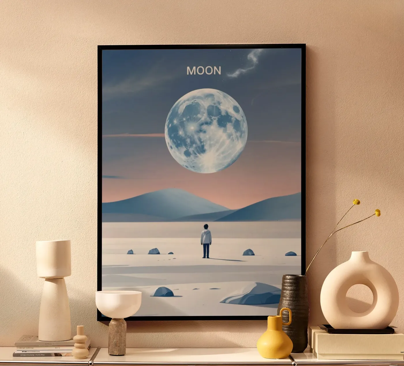 Looking a MOON poster by SONN DECO