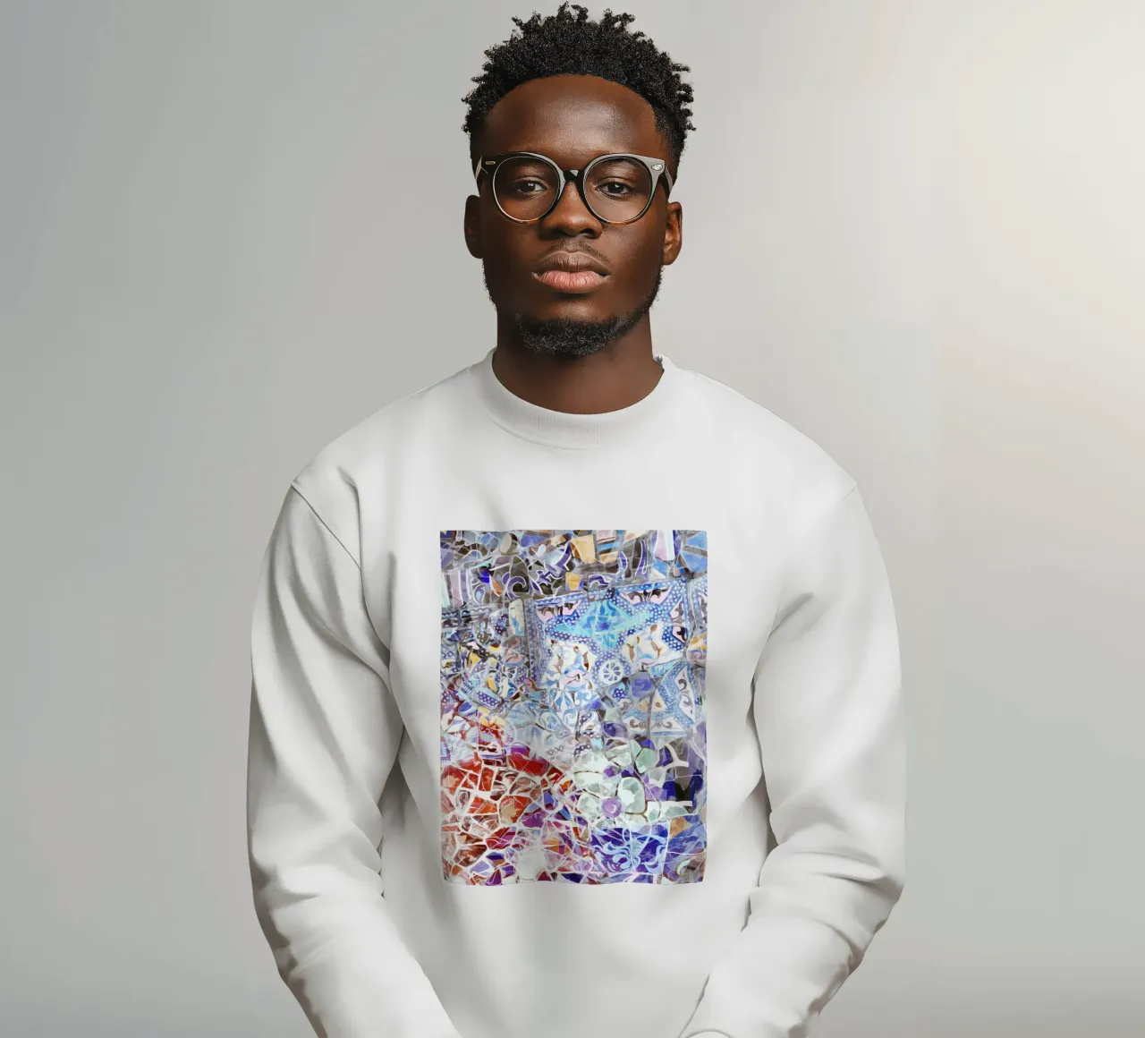 Mosaico di Barcellona 04 felpa da amini54