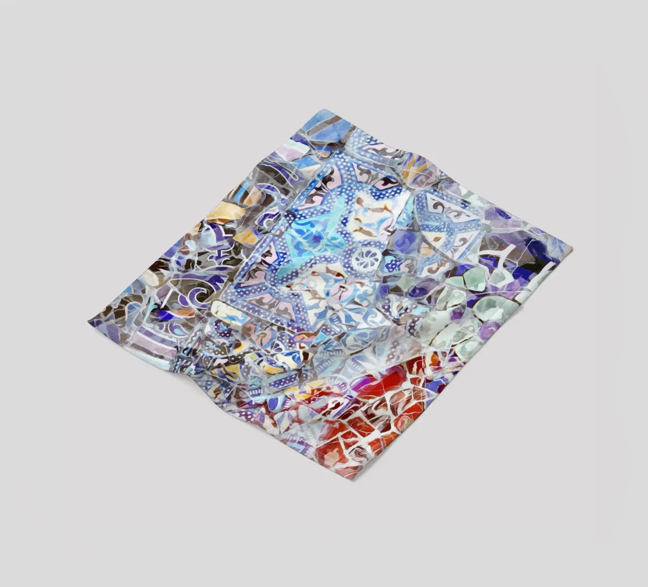Mosaico di Barcellona 04 coperta in pile da amini54