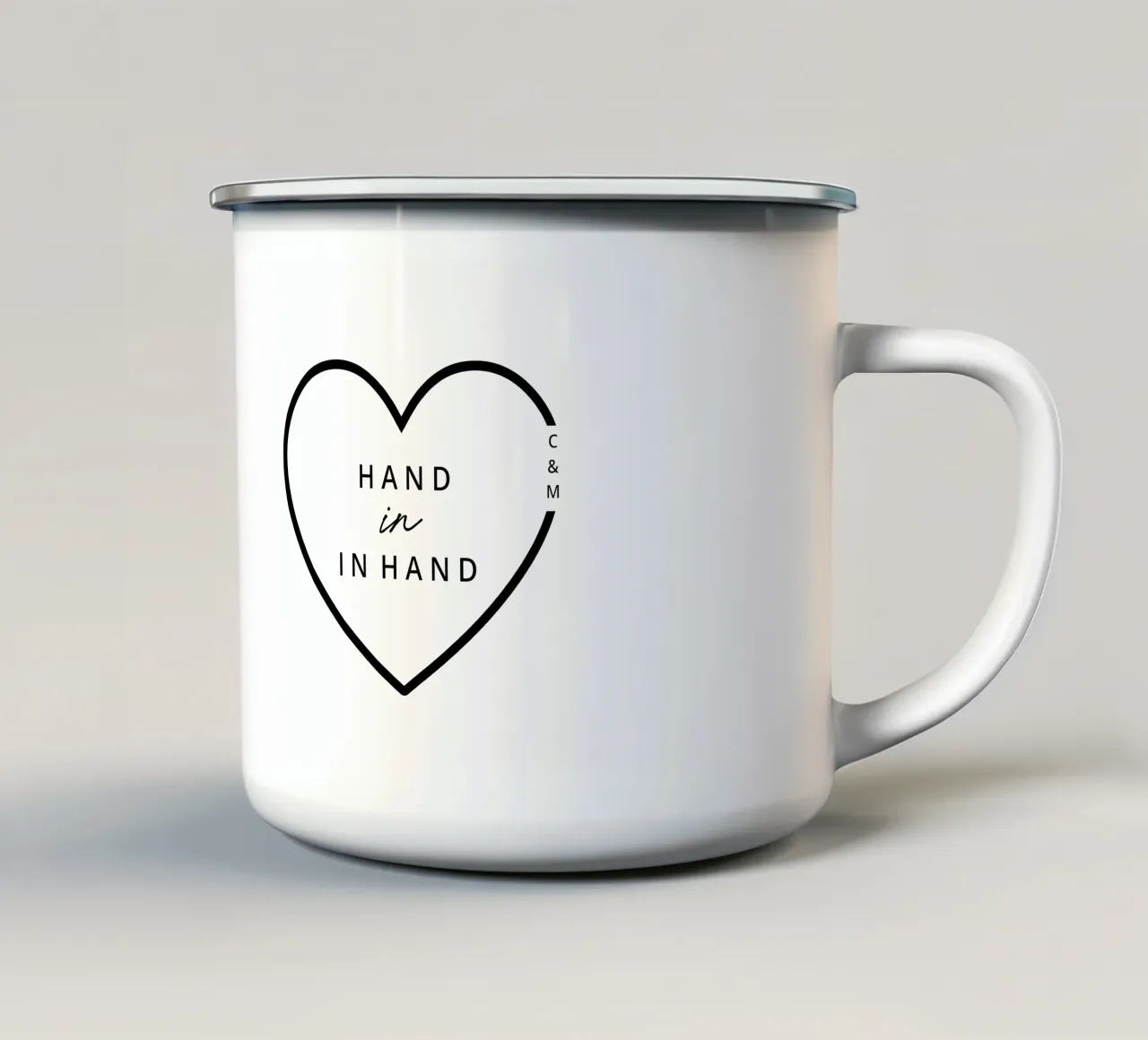 Cuore pieno tazza in smalto da Kartenliebe