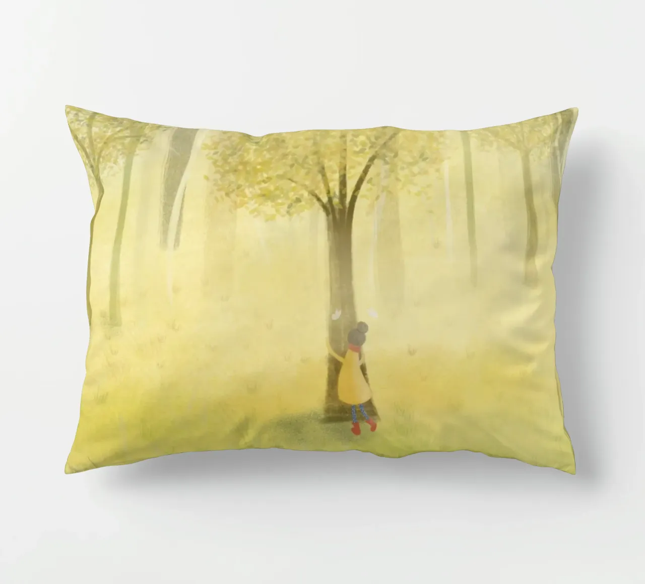HUG A TREE Kissen von Inge Hauser Illustration