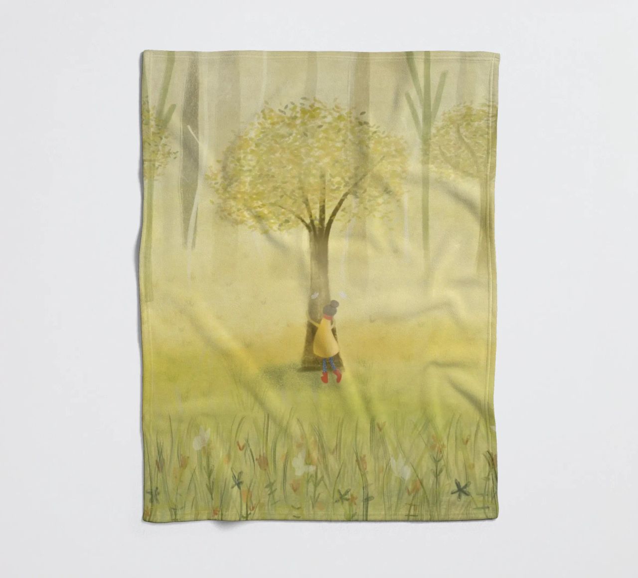 ABBRACCIARE UN ALBERO coperta in pile da Inge Hauser Illustration