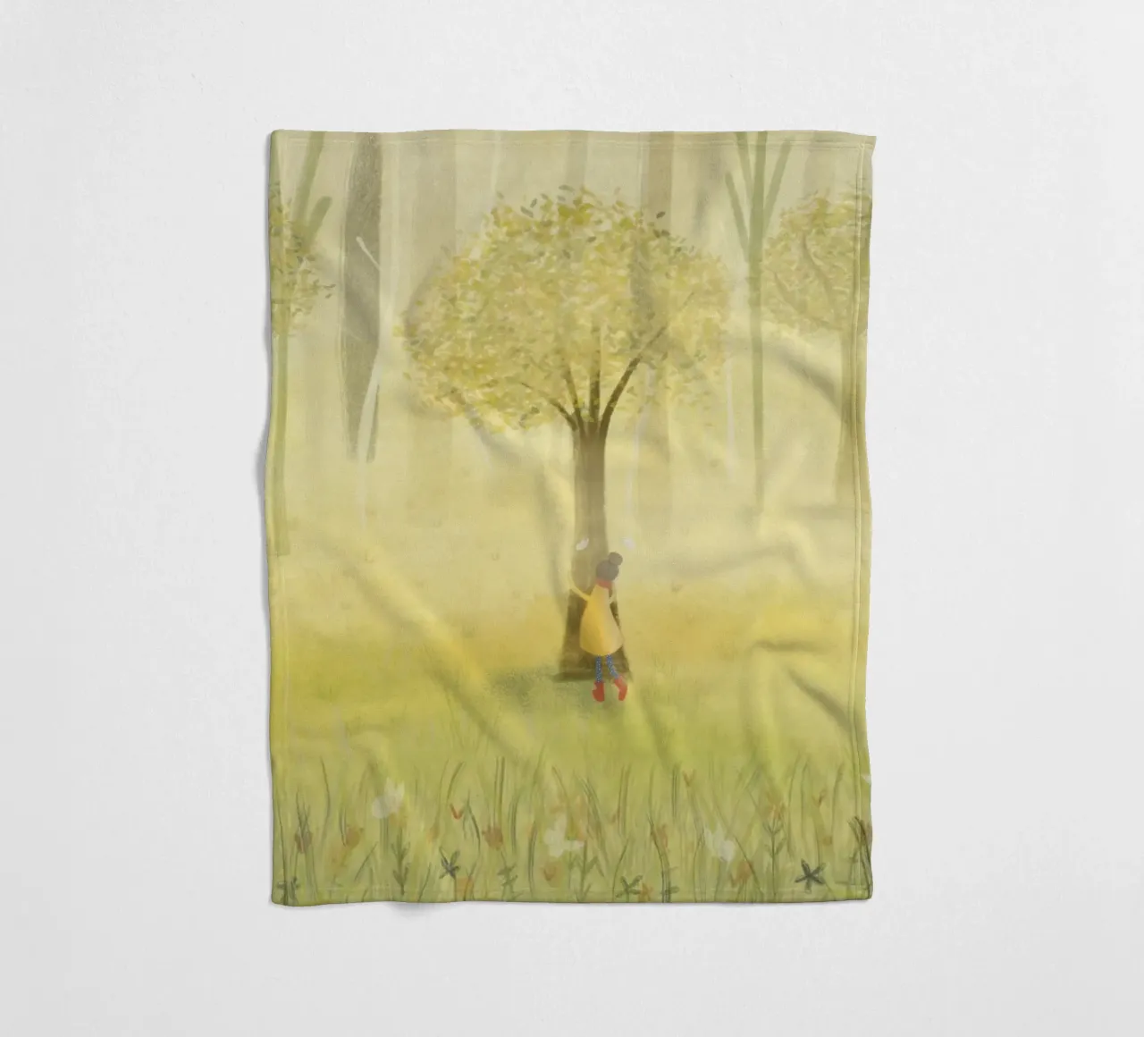 ABBRACCIARE UN ALBERO coperta in pile da Inge Hauser Illustration