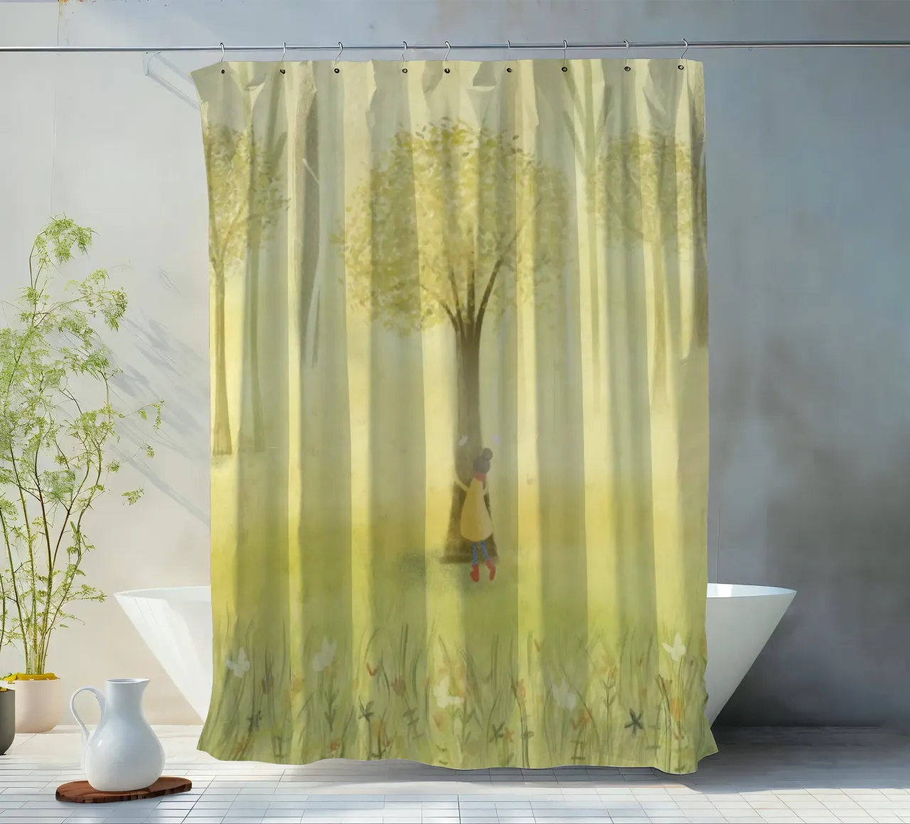 ABBRACCIARE UN ALBERO tenda da doccia da Inge Hauser Illustration