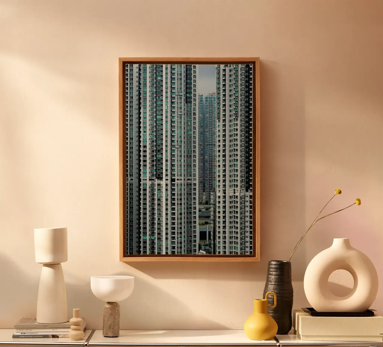 Propinquity Hong Kong 5 tela con Cornice a cassetta da Simon Butterworth