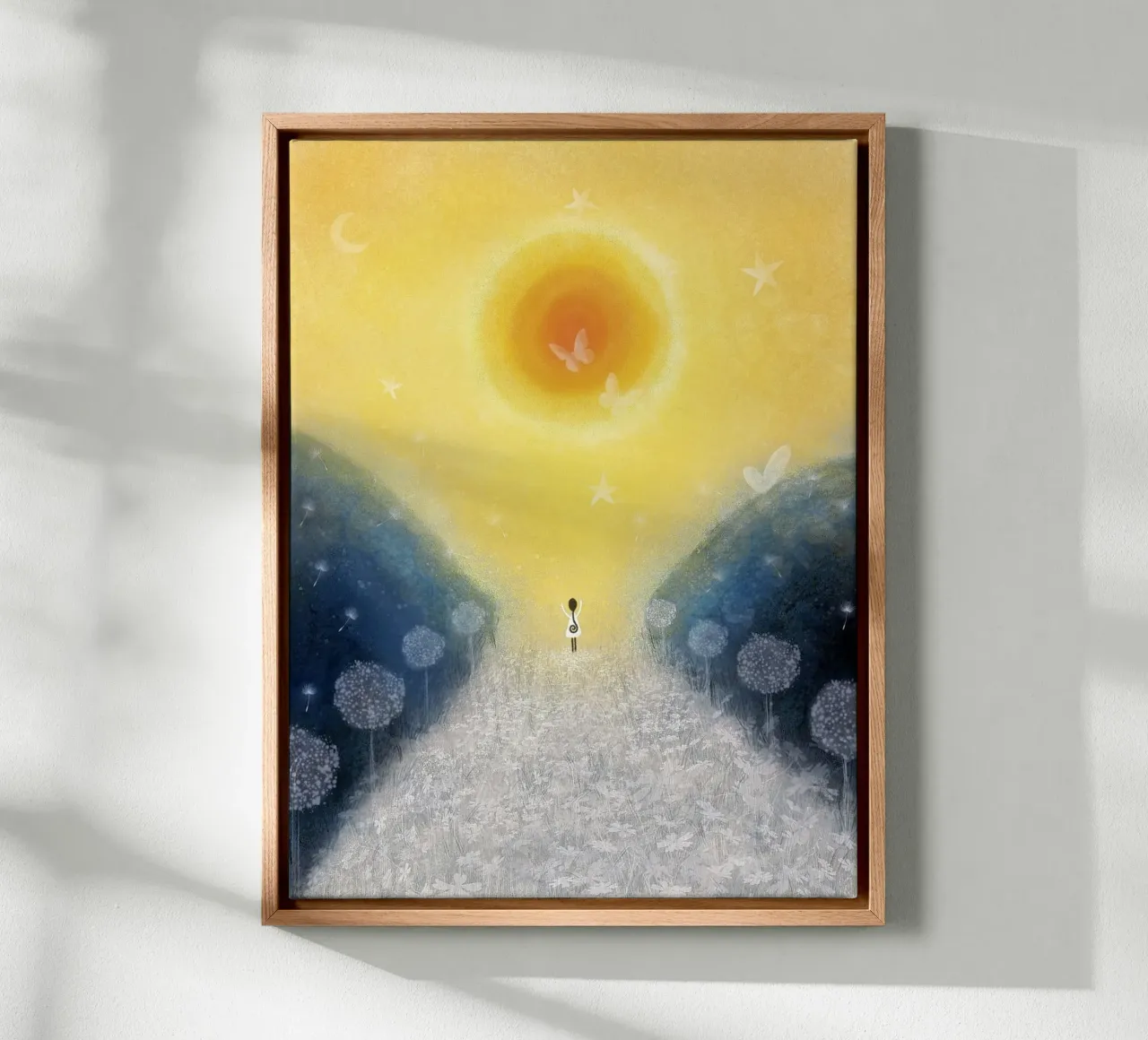 SUNLOVE canvas with Floater frame by Inge Hauser Illustration