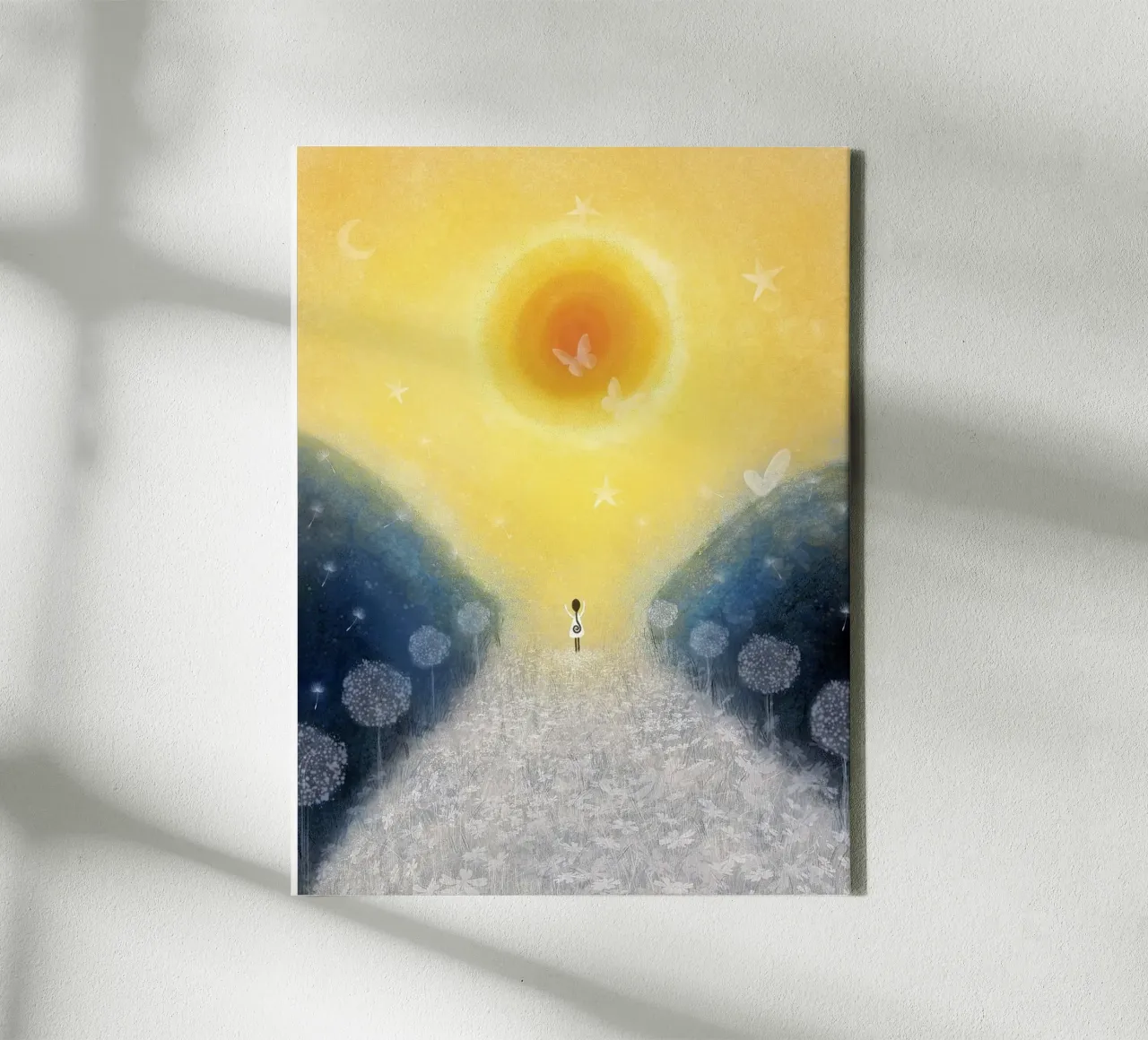 SUNLOVE canvas with Floater frame by Inge Hauser Illustration