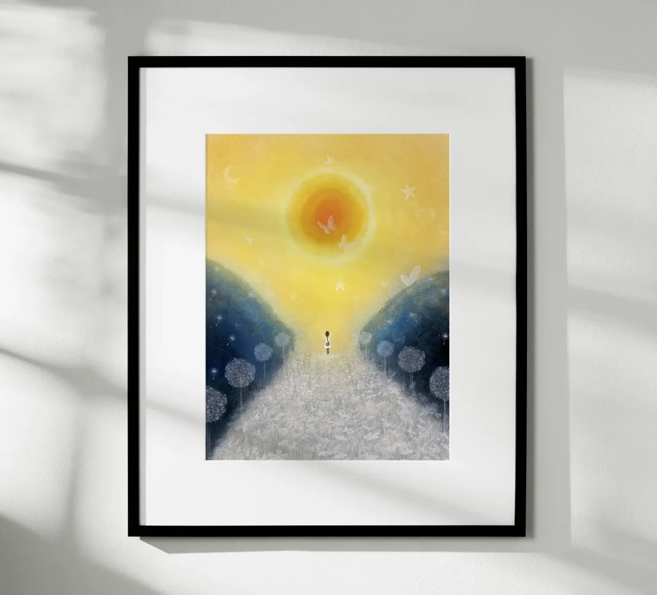 SOLE poster con telaio in plastica da Inge Hauser Illustration