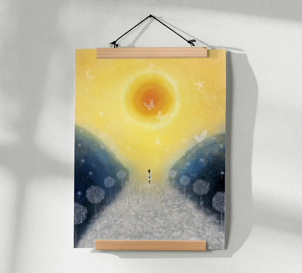 SOLE poster con telaio in plastica da Inge Hauser Illustration