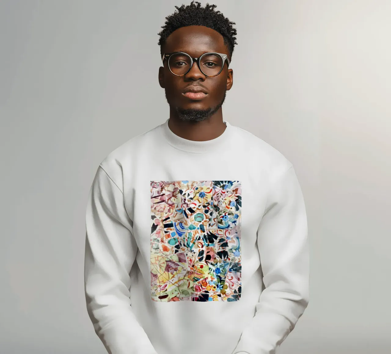 Mosaico di Barcellona 06 felpa da amini54