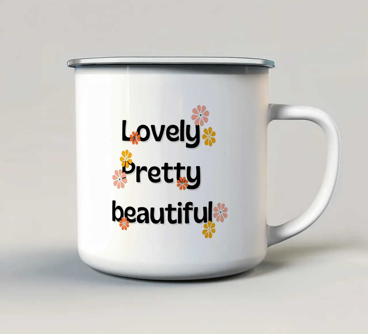 messaggio 1 tazza in smalto da Rezh creations