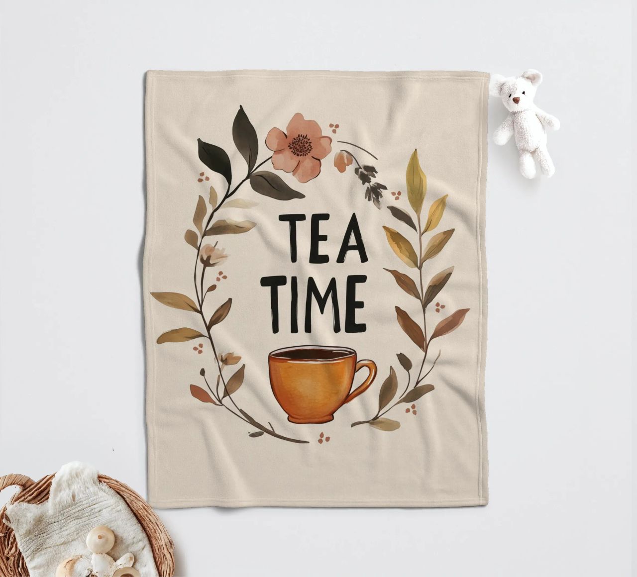 Tea Time (Version 2) coperta in pile da treechild