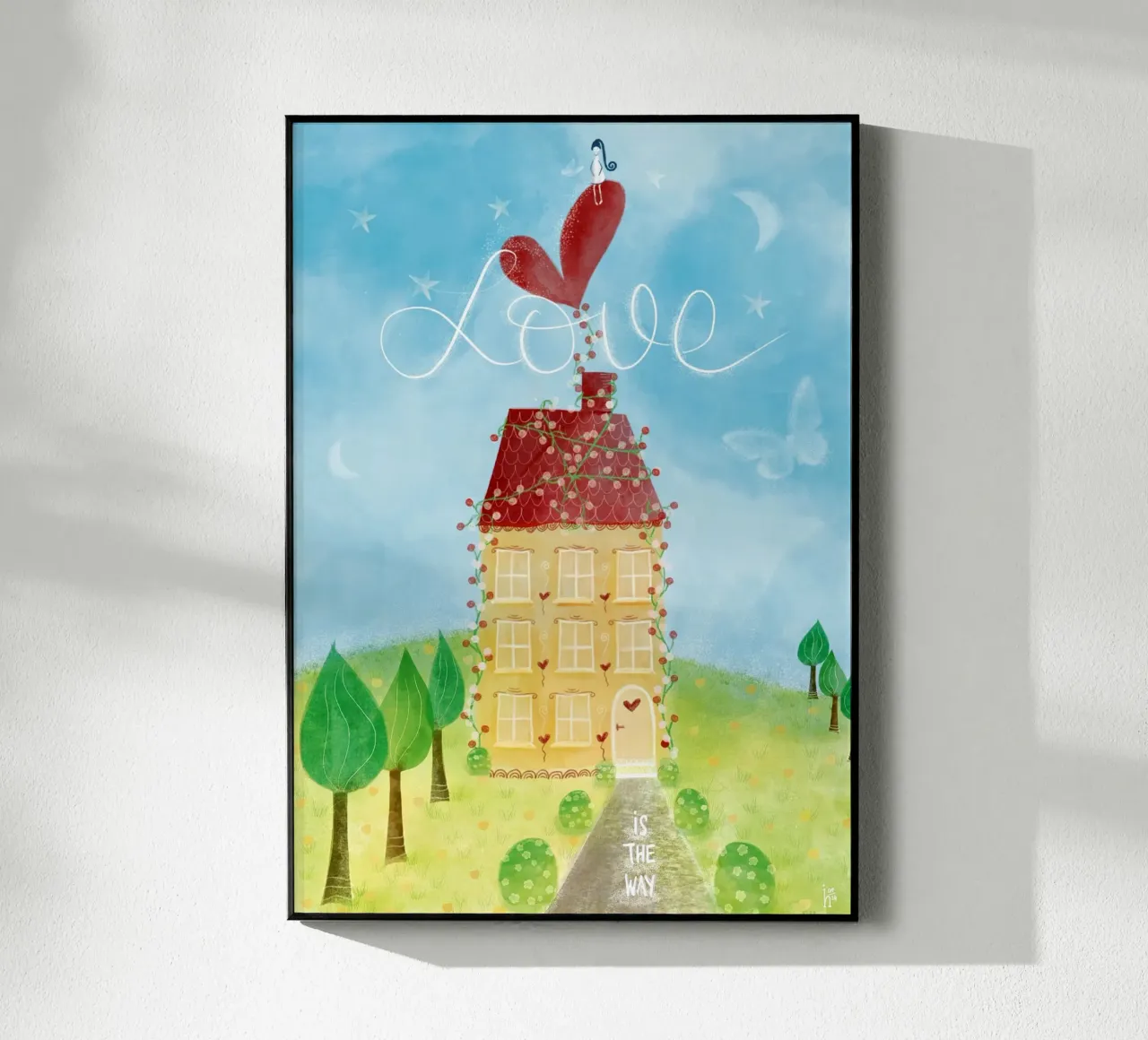 L'AMORE È LA VIA plexiglass da Inge Hauser Illustration