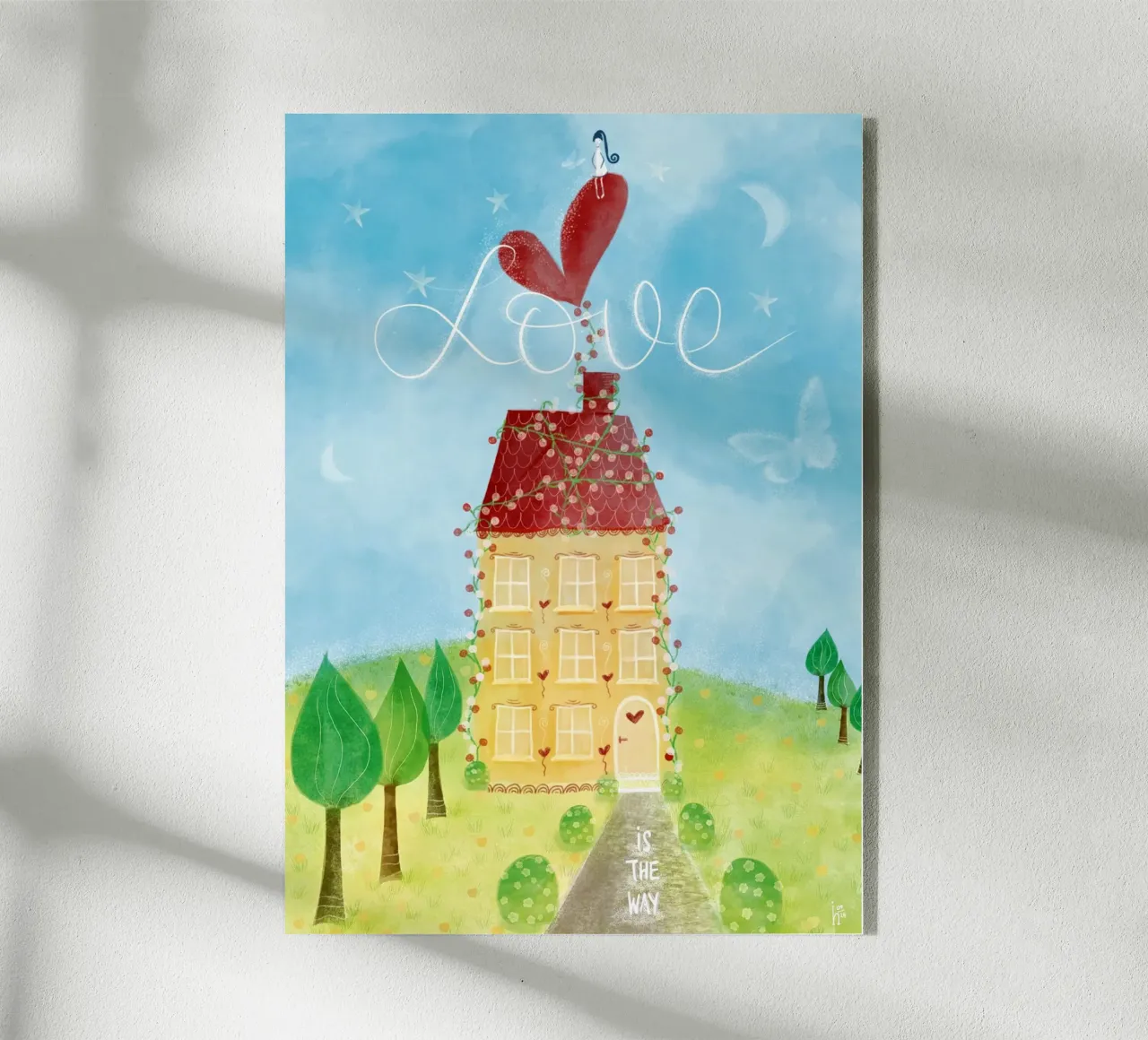 L'AMORE È LA VIA plexiglass da Inge Hauser Illustration