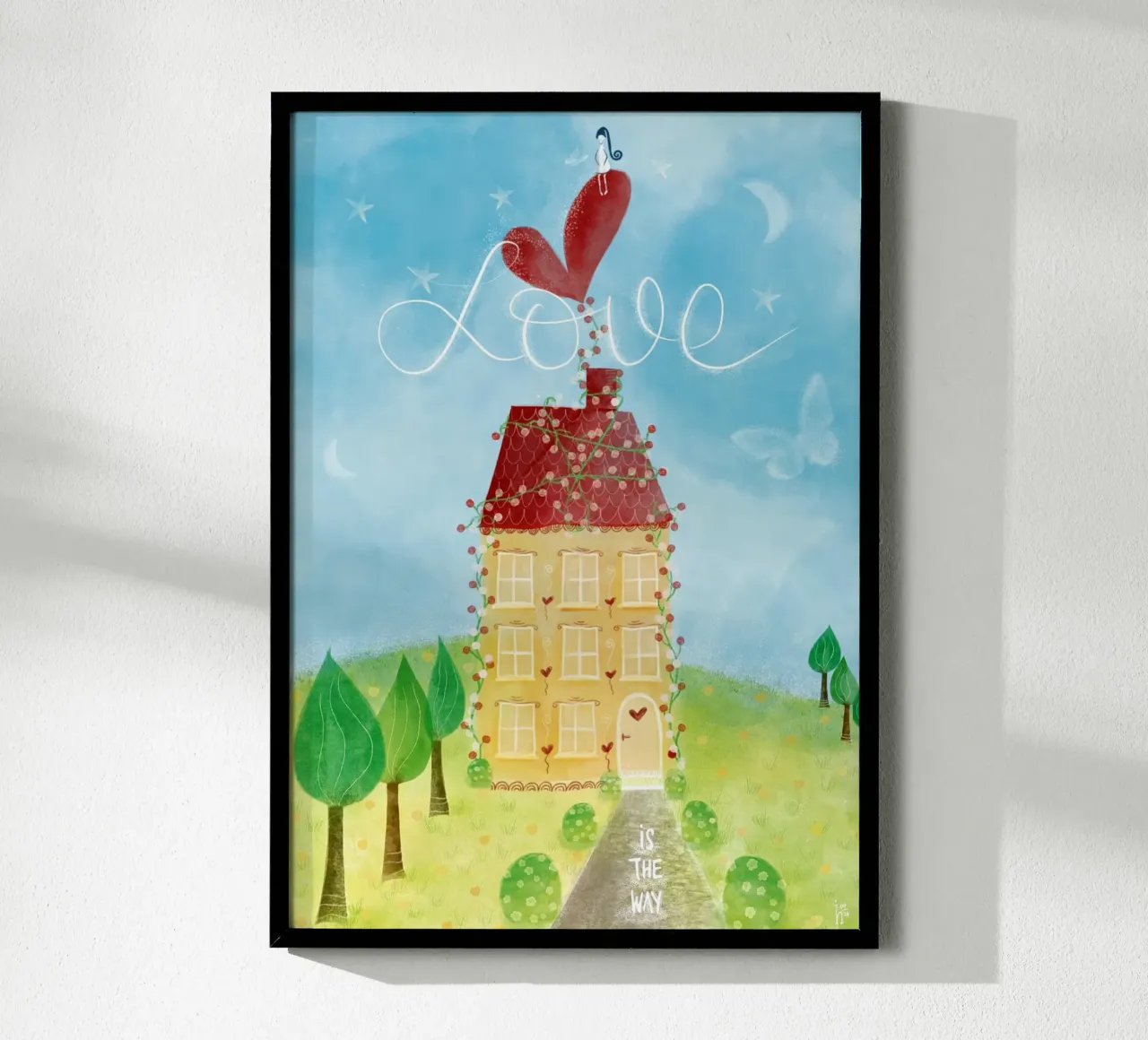 L'AMORE È LA VIA carta hahnemühle da Inge Hauser Illustration