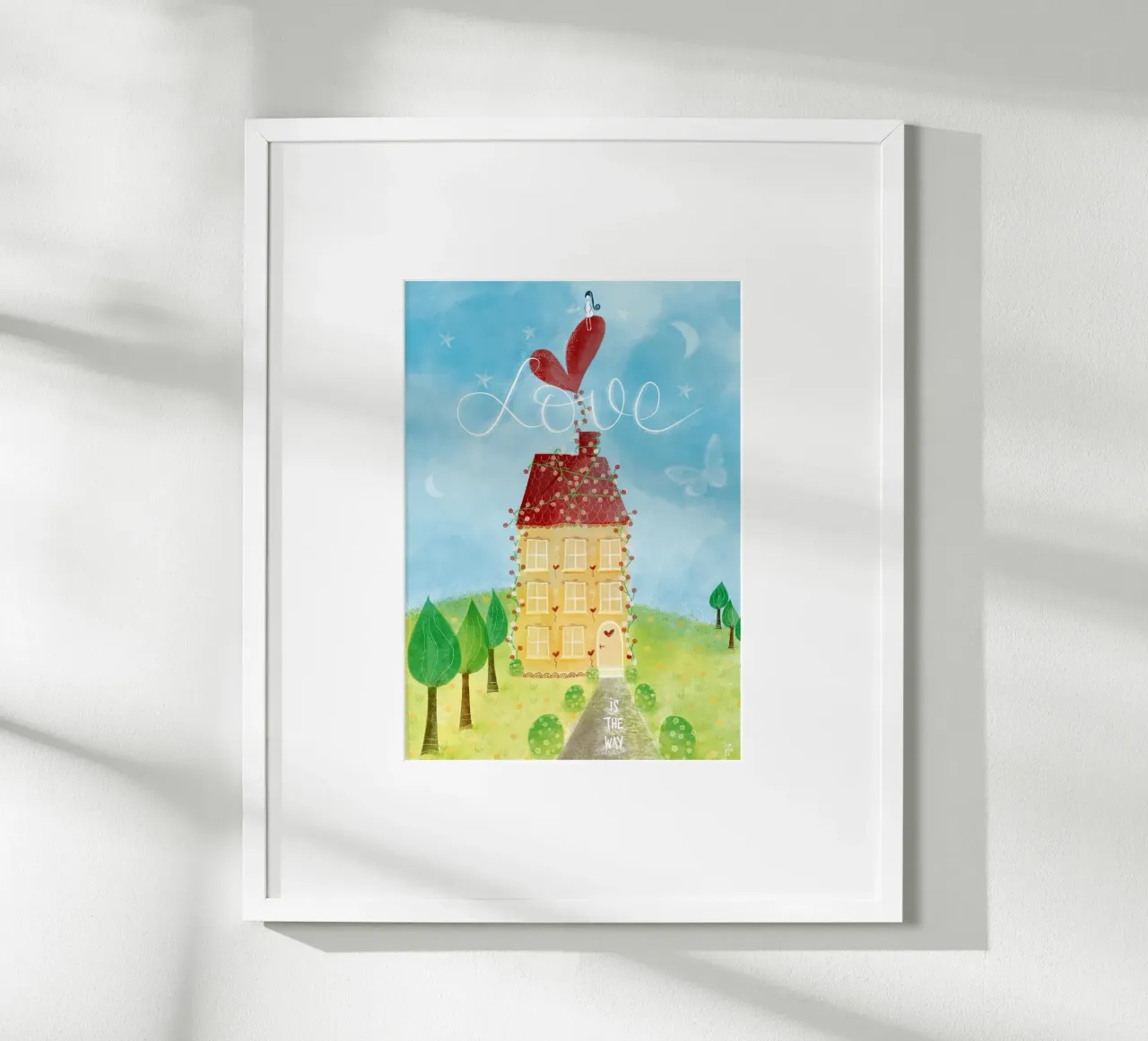 L'AMORE È LA VIA carta hahnemühle da Inge Hauser Illustration