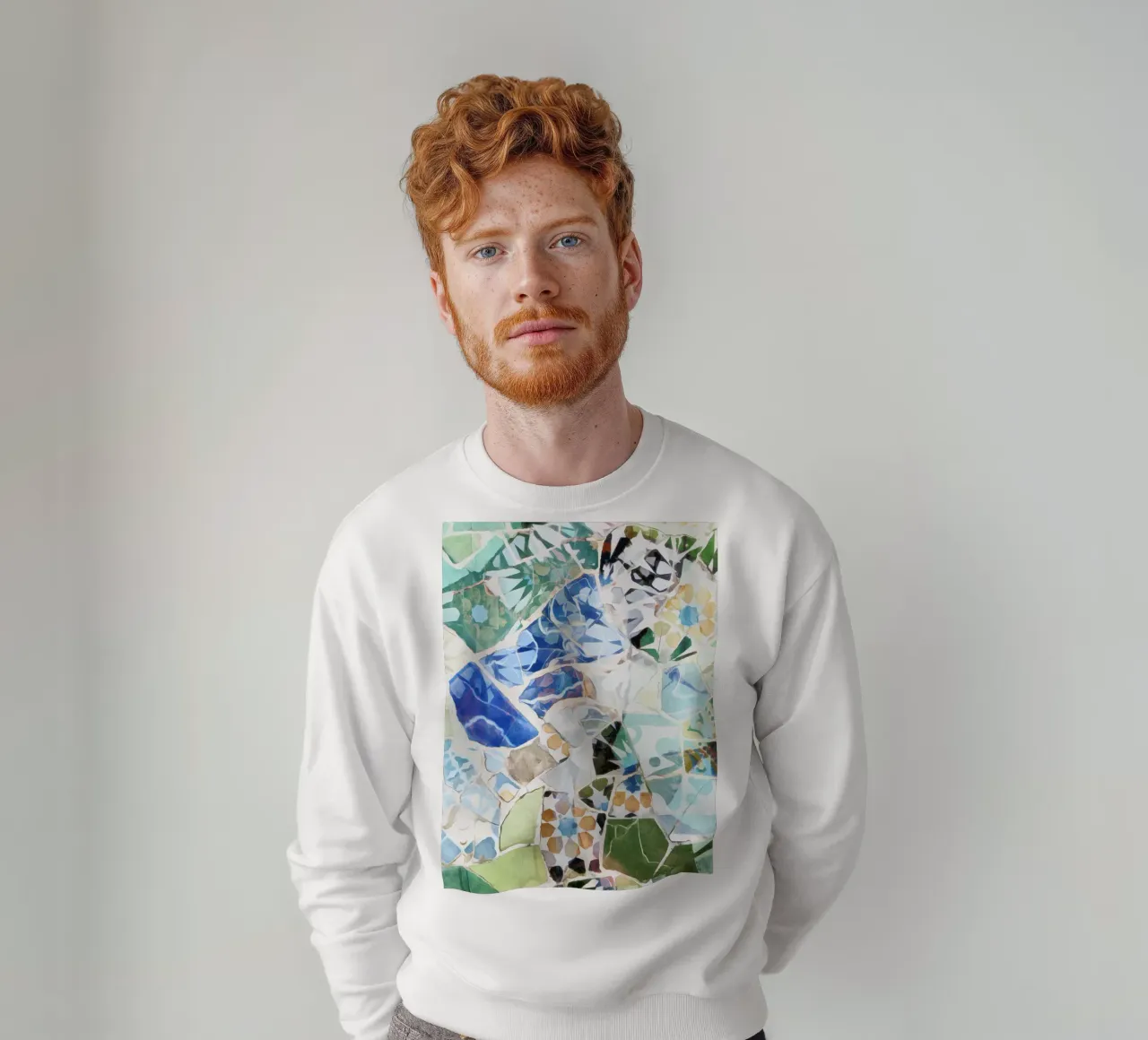 Mosaico di Barcellona 07 felpa da amini54