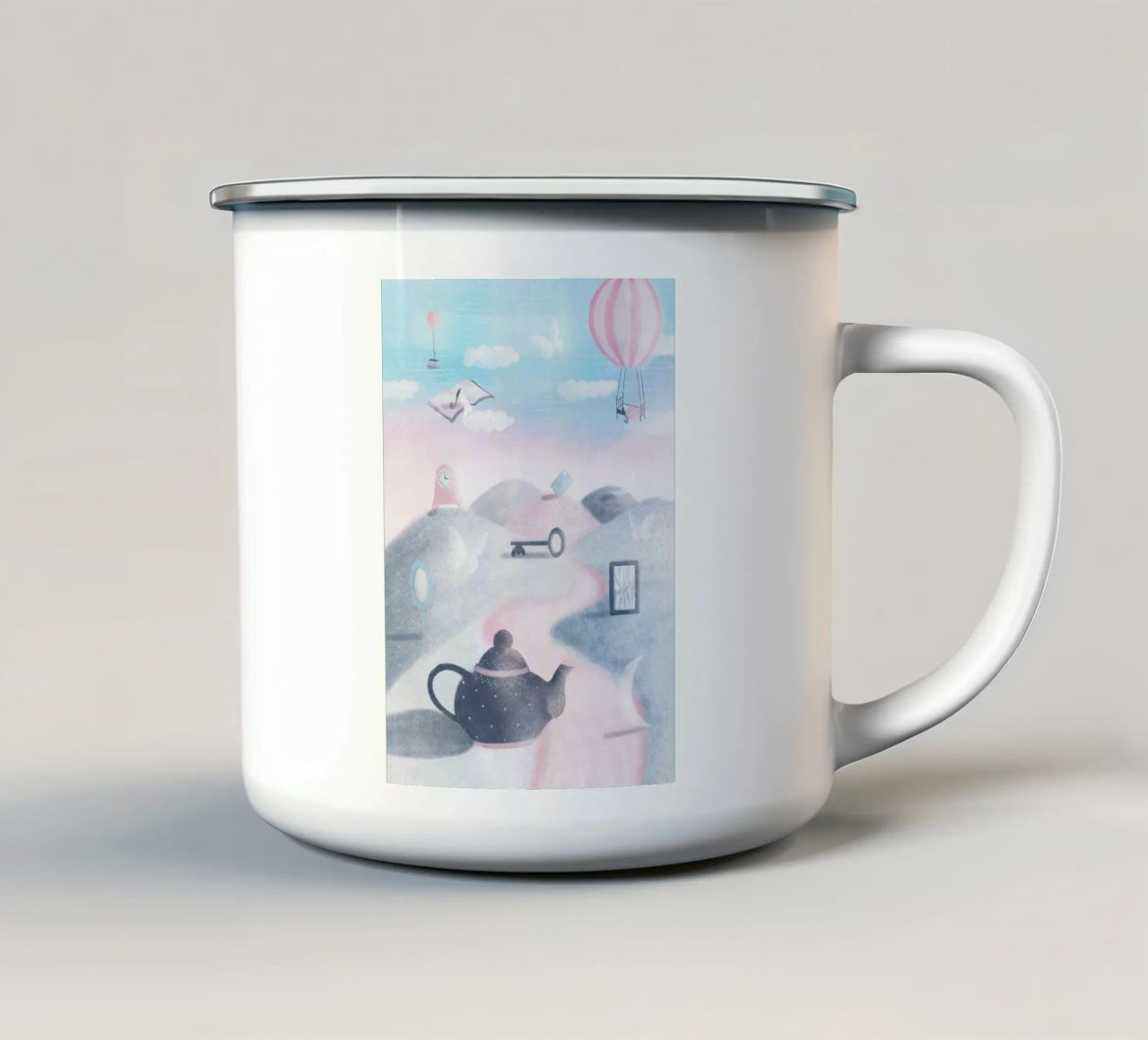 SOGNARE tazza in smalto da Inge Hauser Illustration