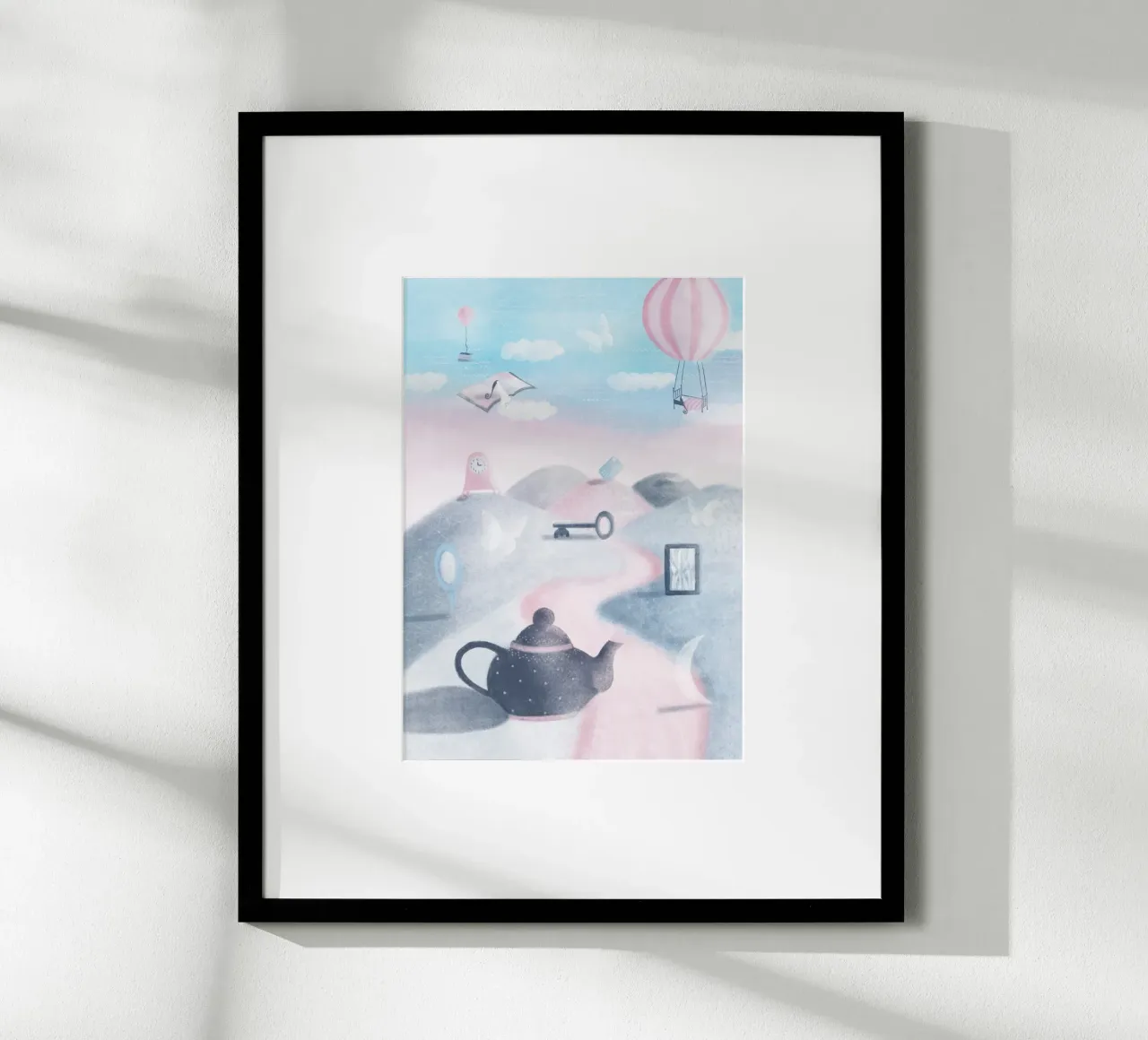SOGNARE poster con telaio in legno da Inge Hauser Illustration