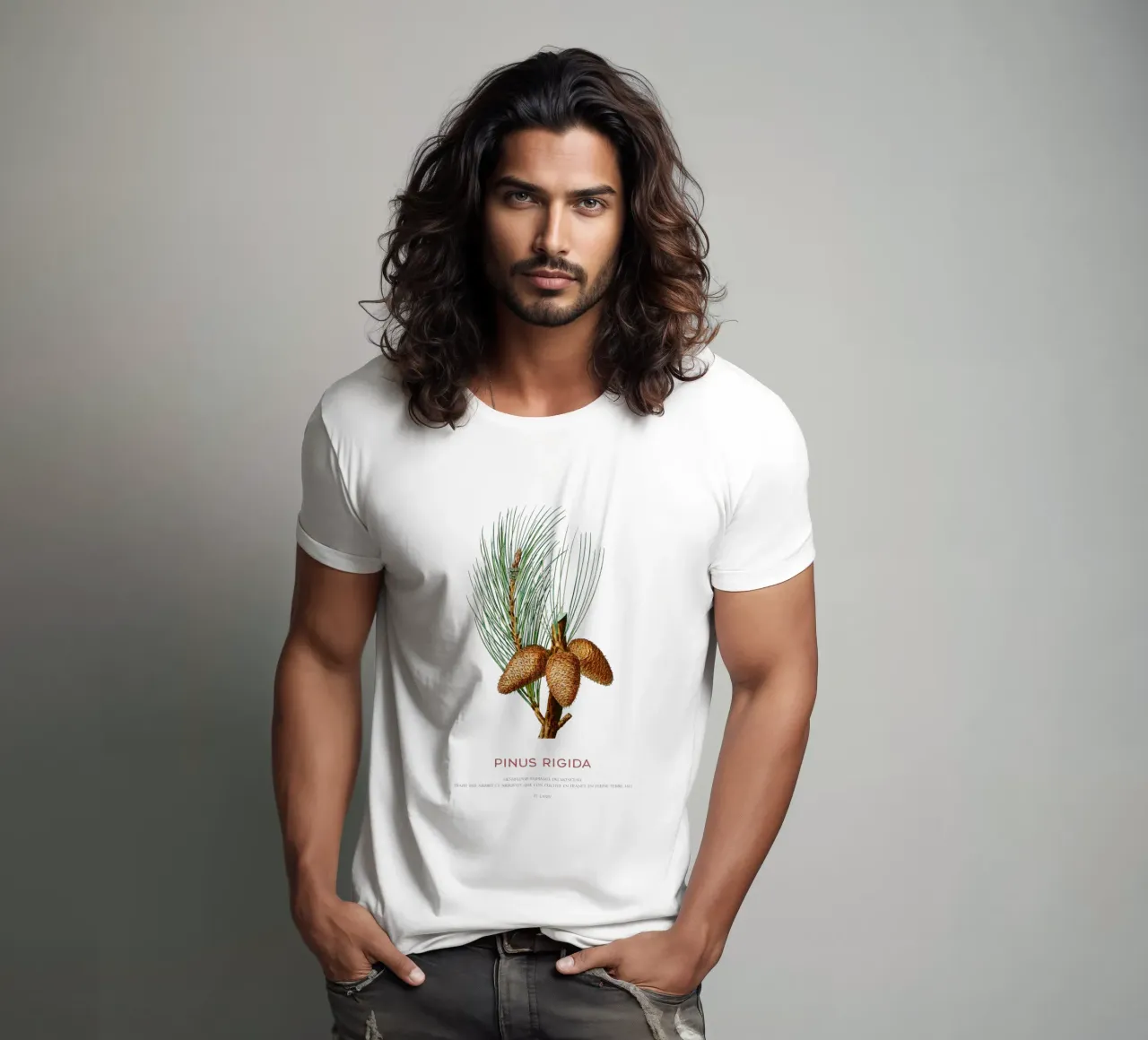 Pechkiefer oder Pinus Rigida T-Shirt von Vintagrafica