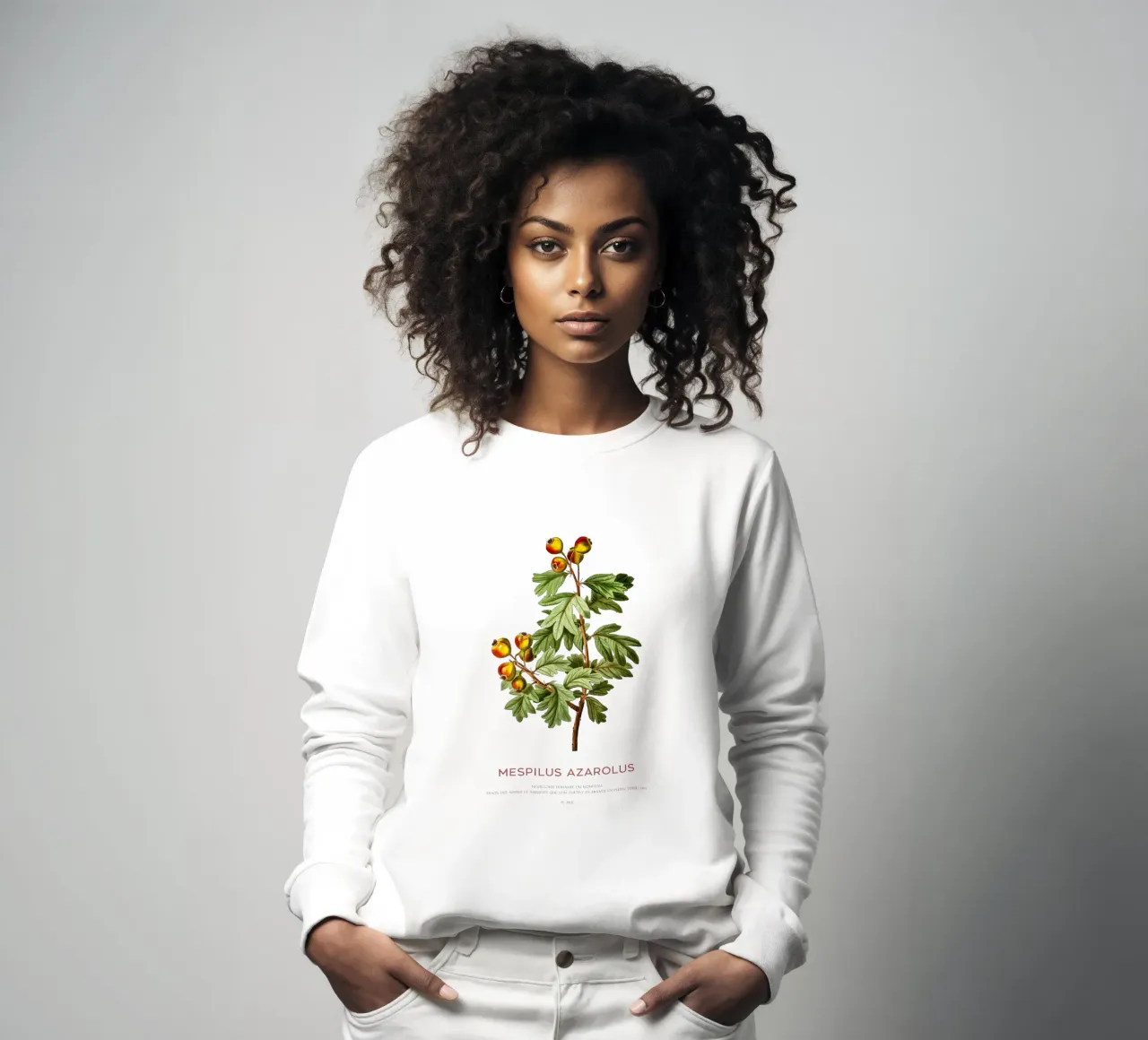 Mittelmeer-Mispel oder Mespilus Azarolus Sweatshirt von Vintagrafica