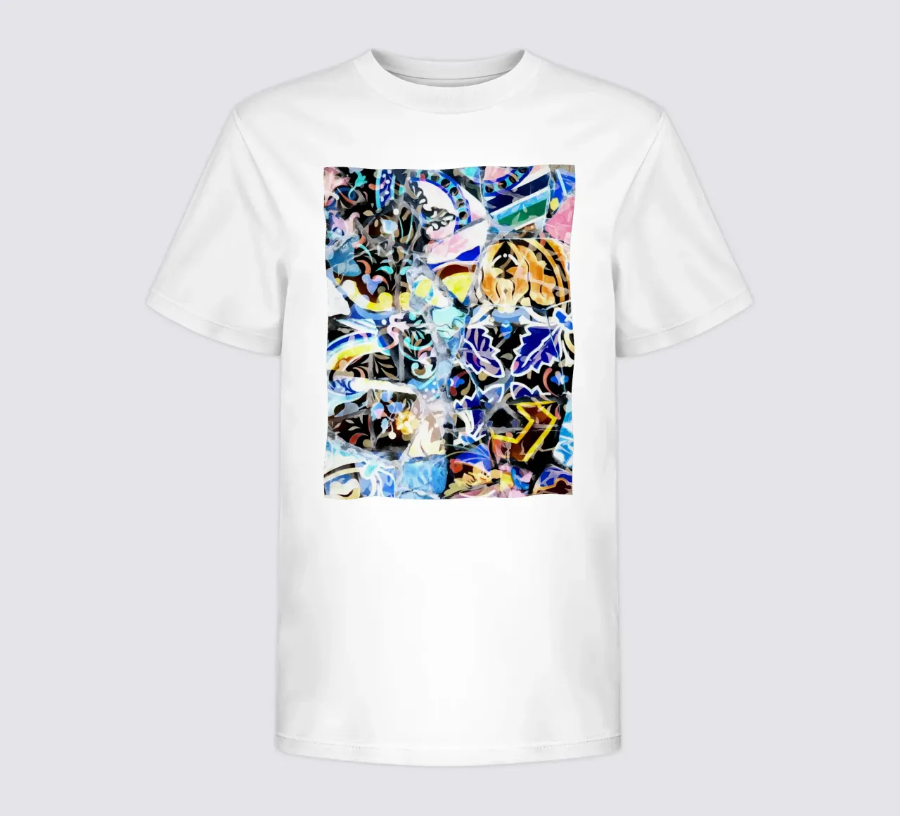 Mosaico di Barcellona 08 t-shirt bambini da amini54