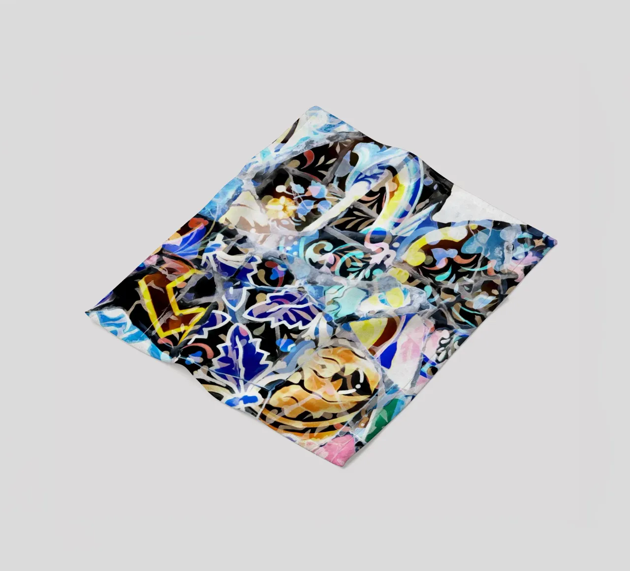 Mosaico di Barcellona 08 coperta in pile da amini54
