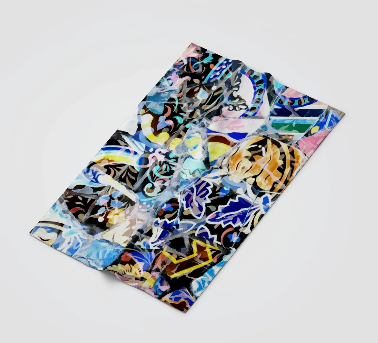 Mosaico di Barcellona 08 coperta in pile da amini54