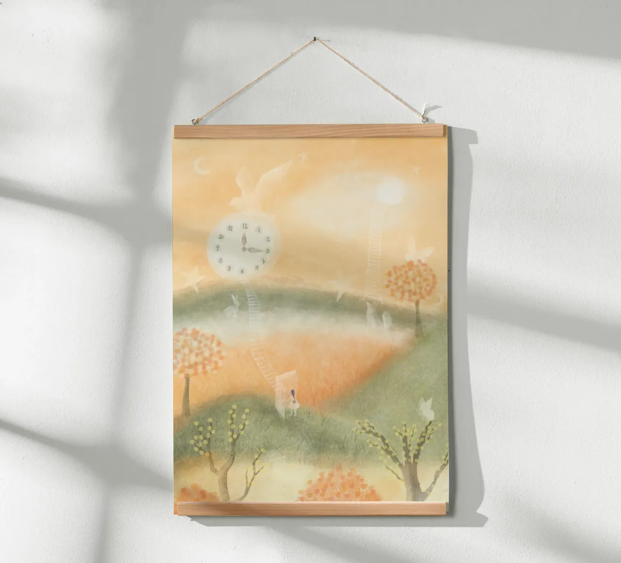 MONDO ARANCIONE poster con telaio in plastica da Inge Hauser Illustration