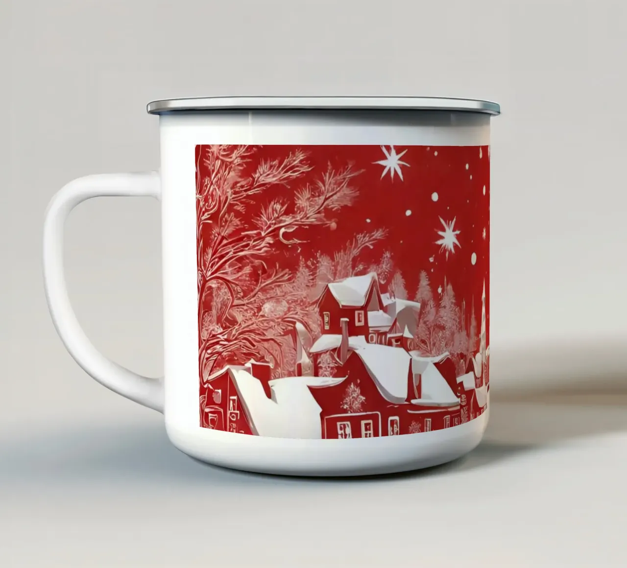 Natale 3 tazza in smalto da Rezh creations