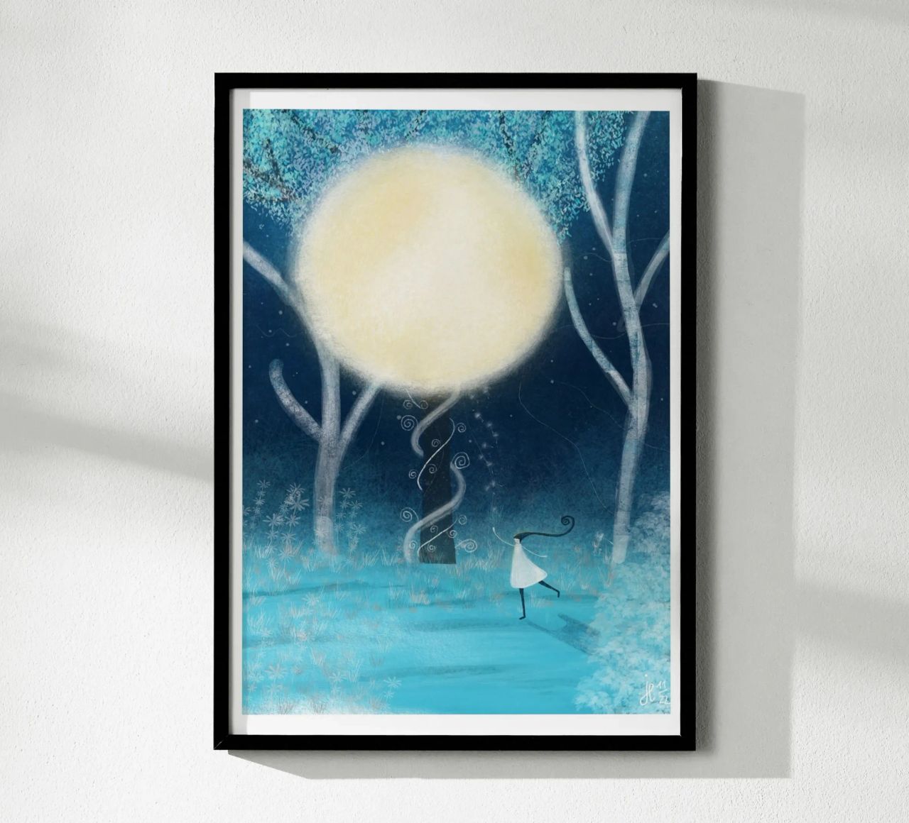 DANSE SOUS LA LUNE poster de Inge Hauser Illustration