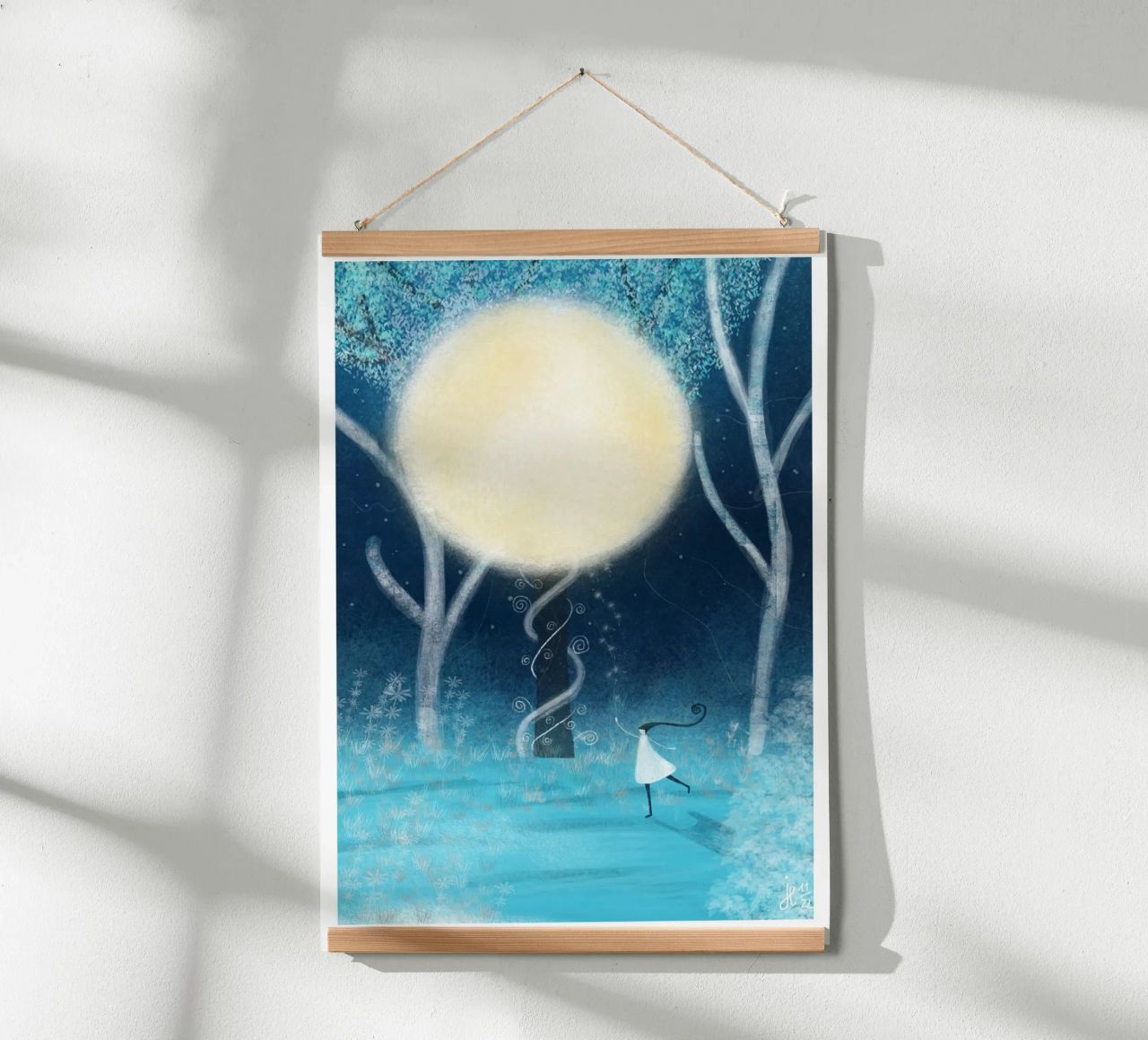 DANSE SOUS LA LUNE poster de Inge Hauser Illustration