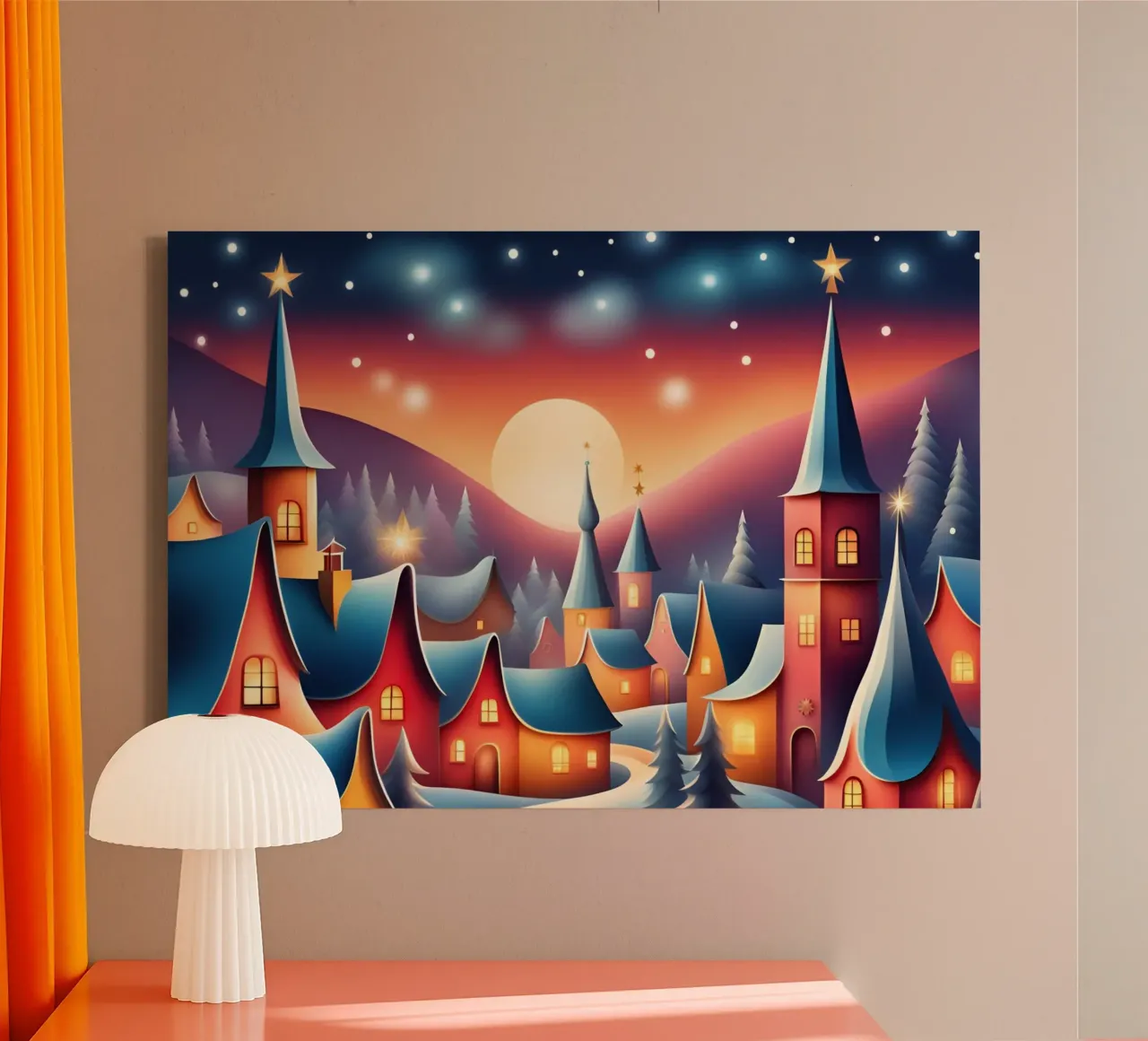 Navidad 5 lienzo con Marco flotante de Rezh creations