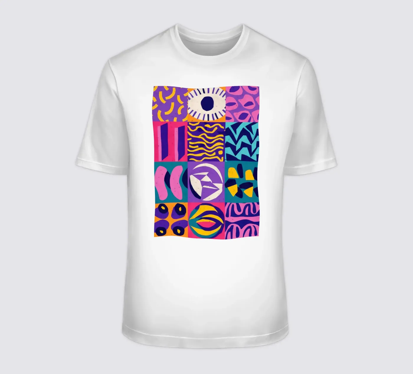 Patchwork geometrico viola t-shirt da Bring Hues