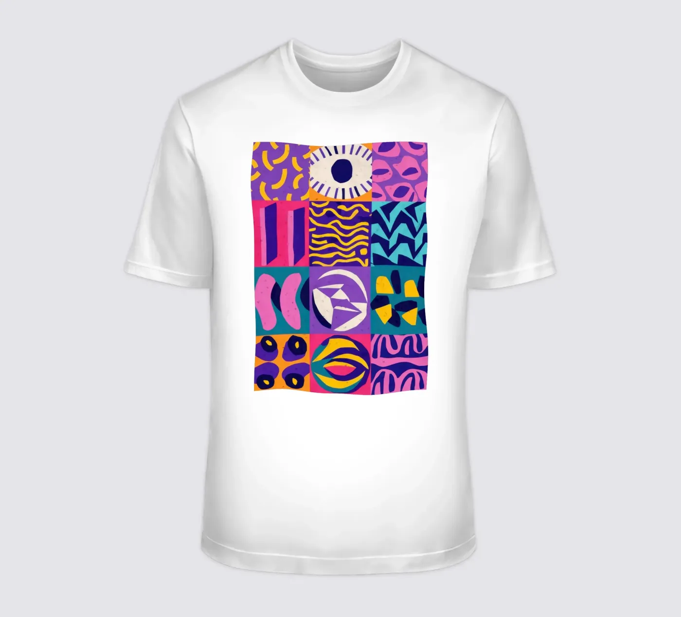 Patchwork geometrico viola t-shirt da Bring Hues