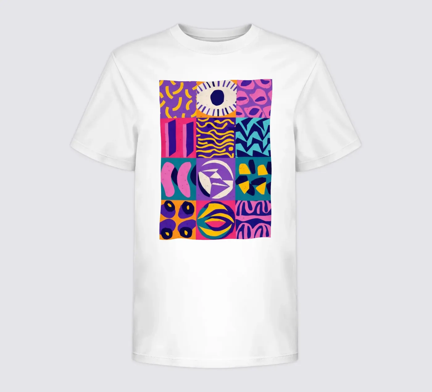 Patchwork geometrico viola t-shirt bambini da Bring Hues