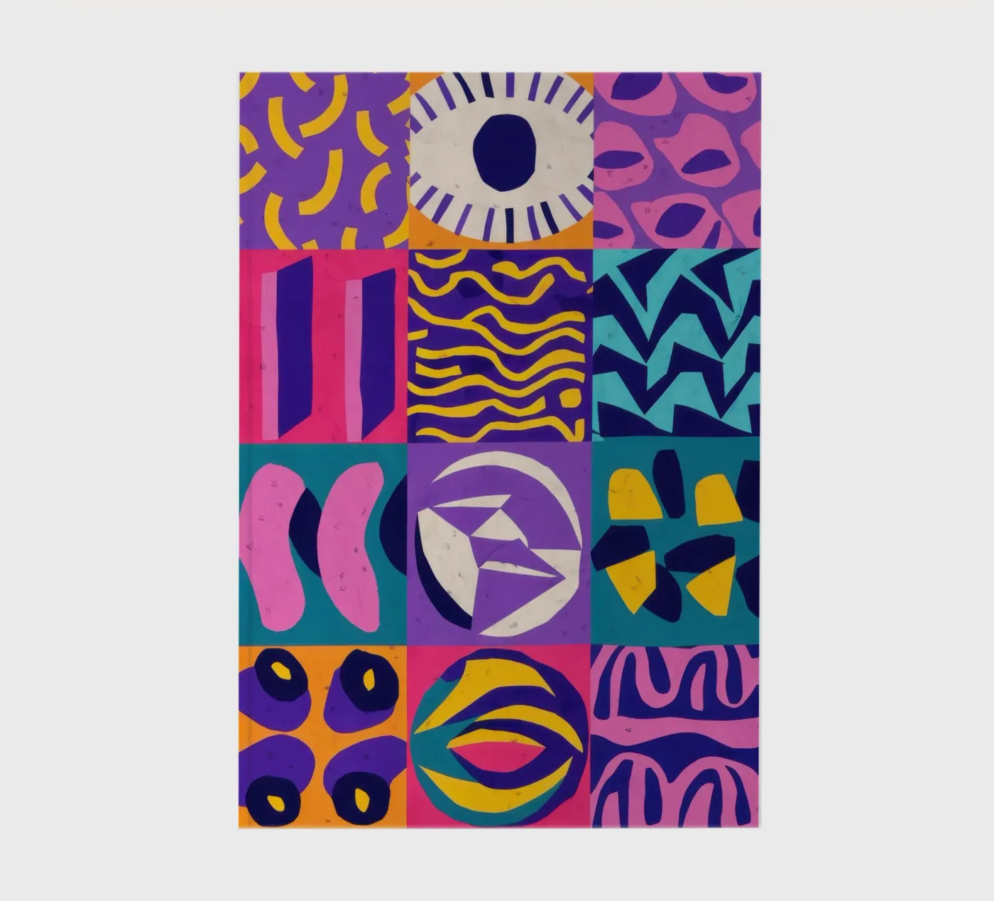 Patchwork geometrico viola quaderno da Bring Hues