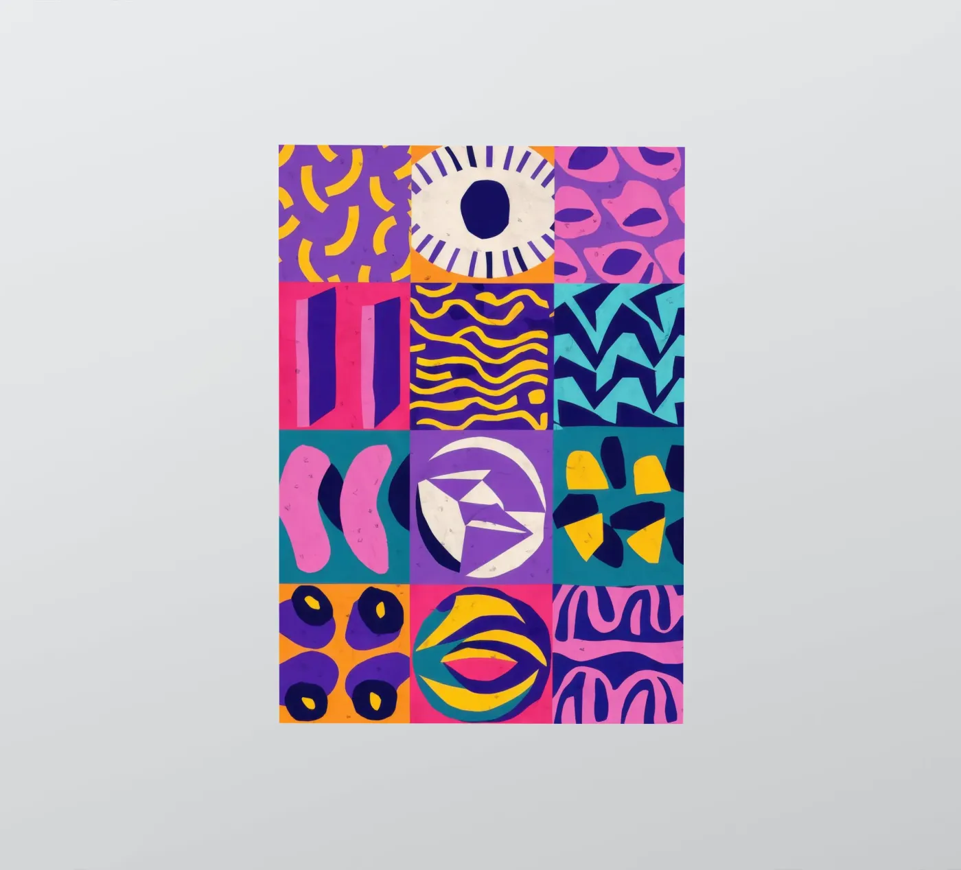 Purple Geometric Patchwork sticker by Bring Hues