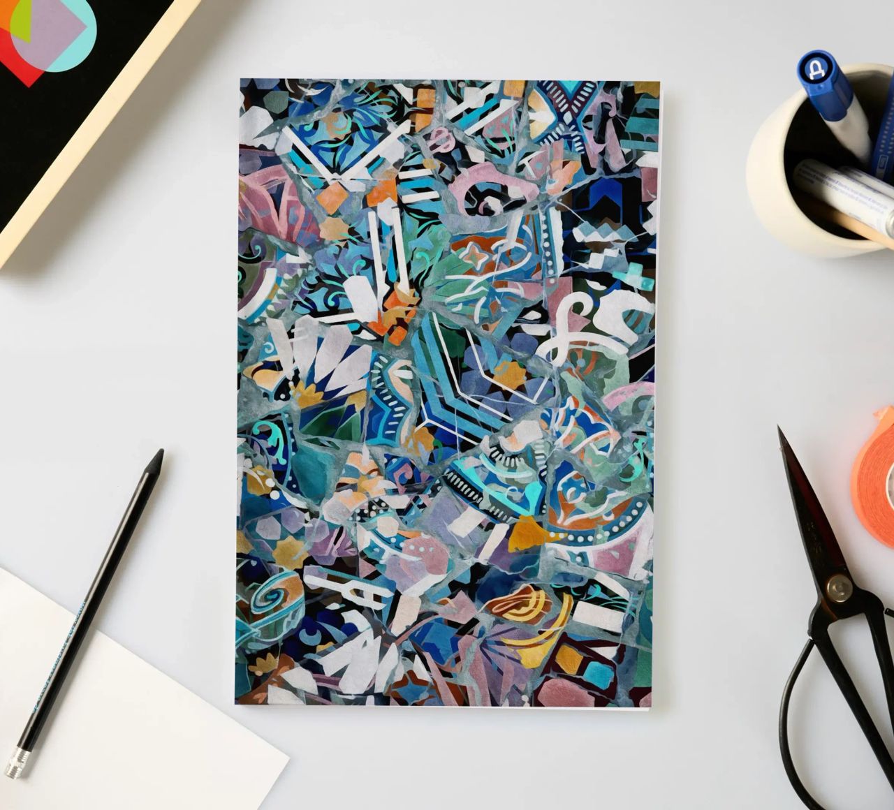 Mosaic of Barcelona 11 notebook by amini54