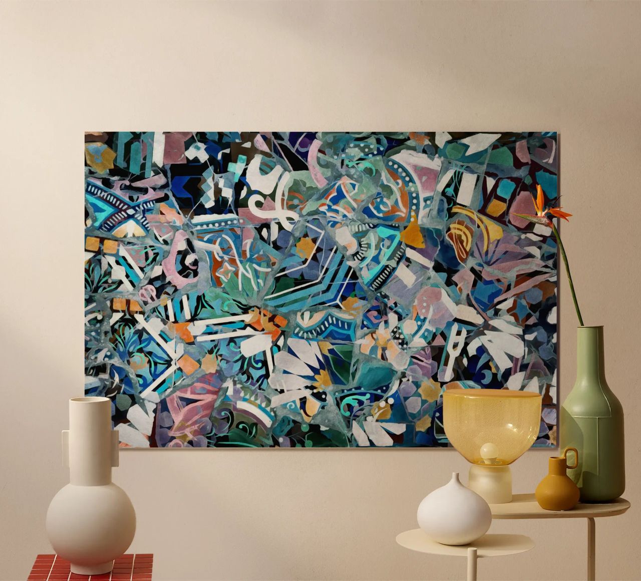 Mosaic of Barcelona 11 poster by amini54