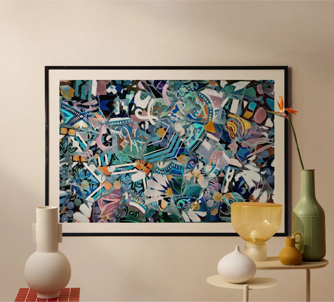 Mosaic of Barcelona 11 poster by amini54