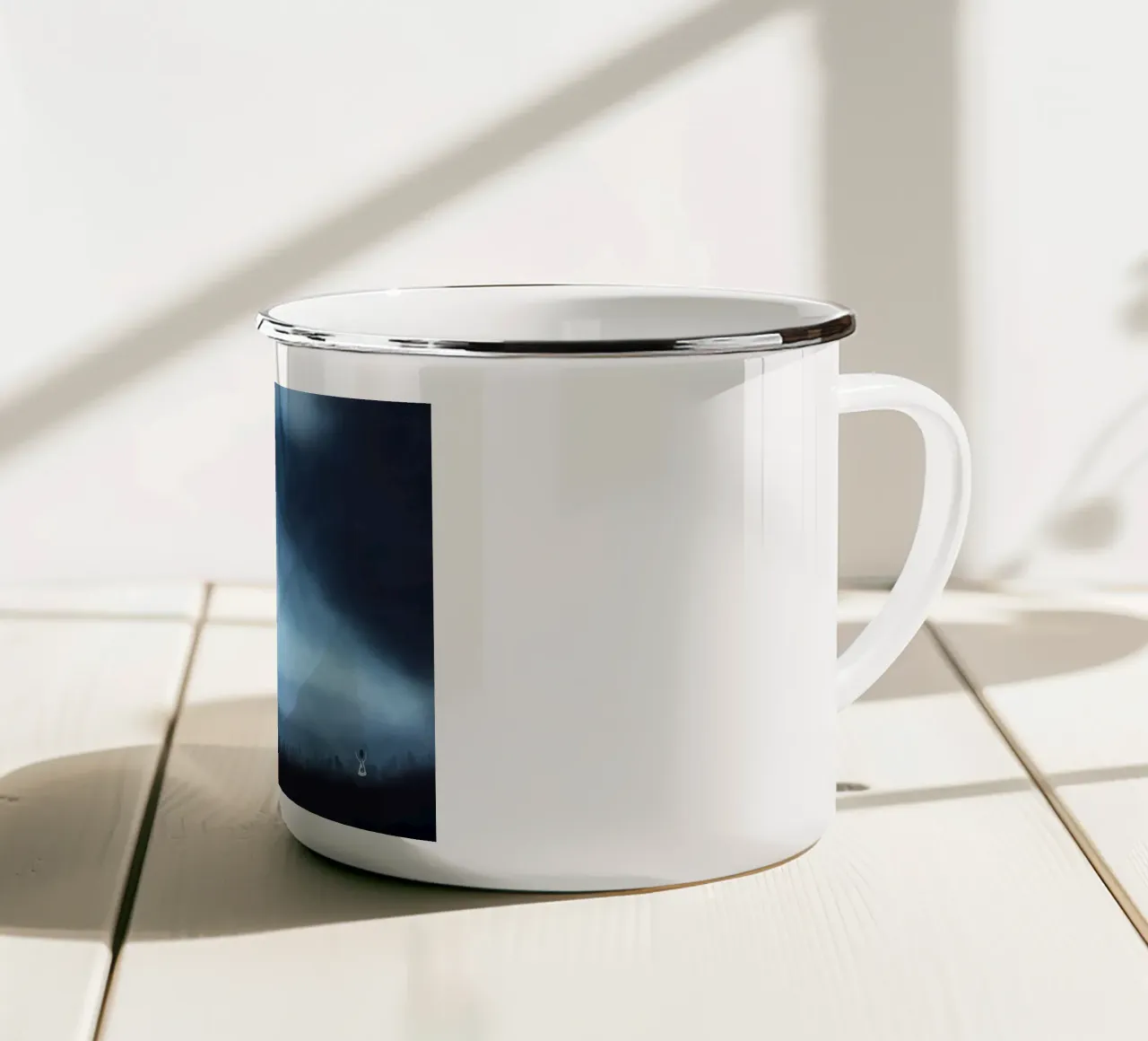 LUNA PIENA tazza in smalto da Inge Hauser Illustration