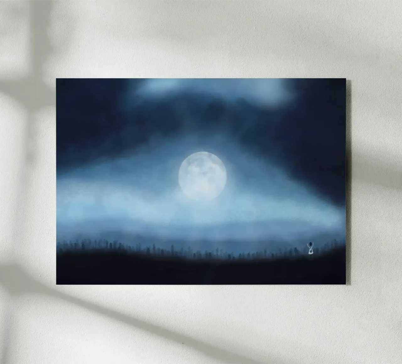 FULL MOON acrylic glass by Inge Hauser Illustration