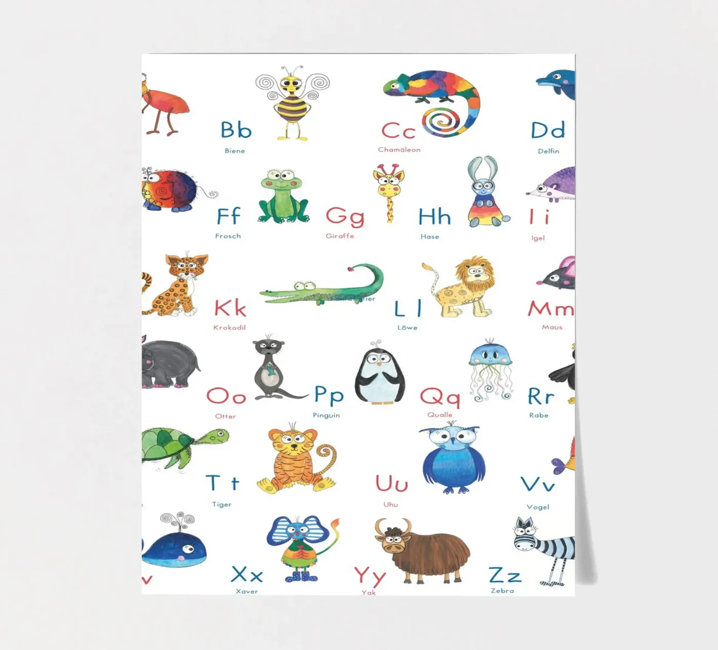TIER ABC sticker sheet by Inge Hauser Illustration